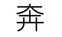 奔字的五行属什么，奔字有几划，奔字的含义