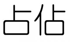 占字的五行属什么，占字有几划，占字的含义