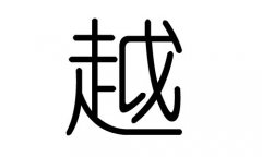 越字的五行属什么，越字有几划，越字的含义