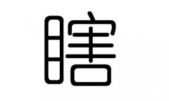 瞎字的五行属什么，瞎字有几划，瞎字的含义