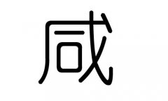 咸字的五行属什么，咸字有几划，咸字的含义