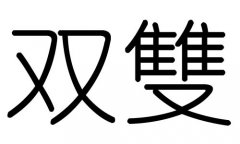 双字的五行属什么，双字有几划，双字的含义