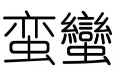 蛮字的五行属什么，蛮字有几划，蛮字的含义