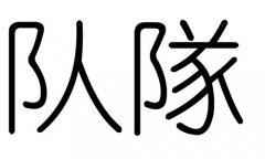 队字的五行属什么，队字有几划，队字的含义