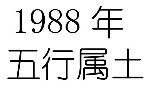 1988年五行属什么？1988年出生是什么命？