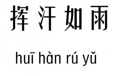 挥汗如雨五行吉凶_挥汗如雨成语故事