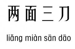 两面三刀五行吉凶_两面三刀成语故事