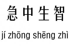 急中生智五行吉凶_急中生智成语故事