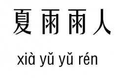 夏雨雨人五行吉凶_夏雨雨人成语故事