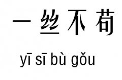 一丝不苟五行吉凶_一丝不苟成语故事