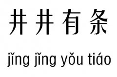 井井有条五行吉凶_井井有条成语故事