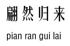 翩然归来五行吉凶_翩然归来成语故事