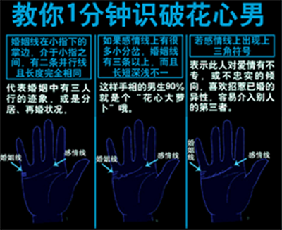 一分钟教您识破花心男