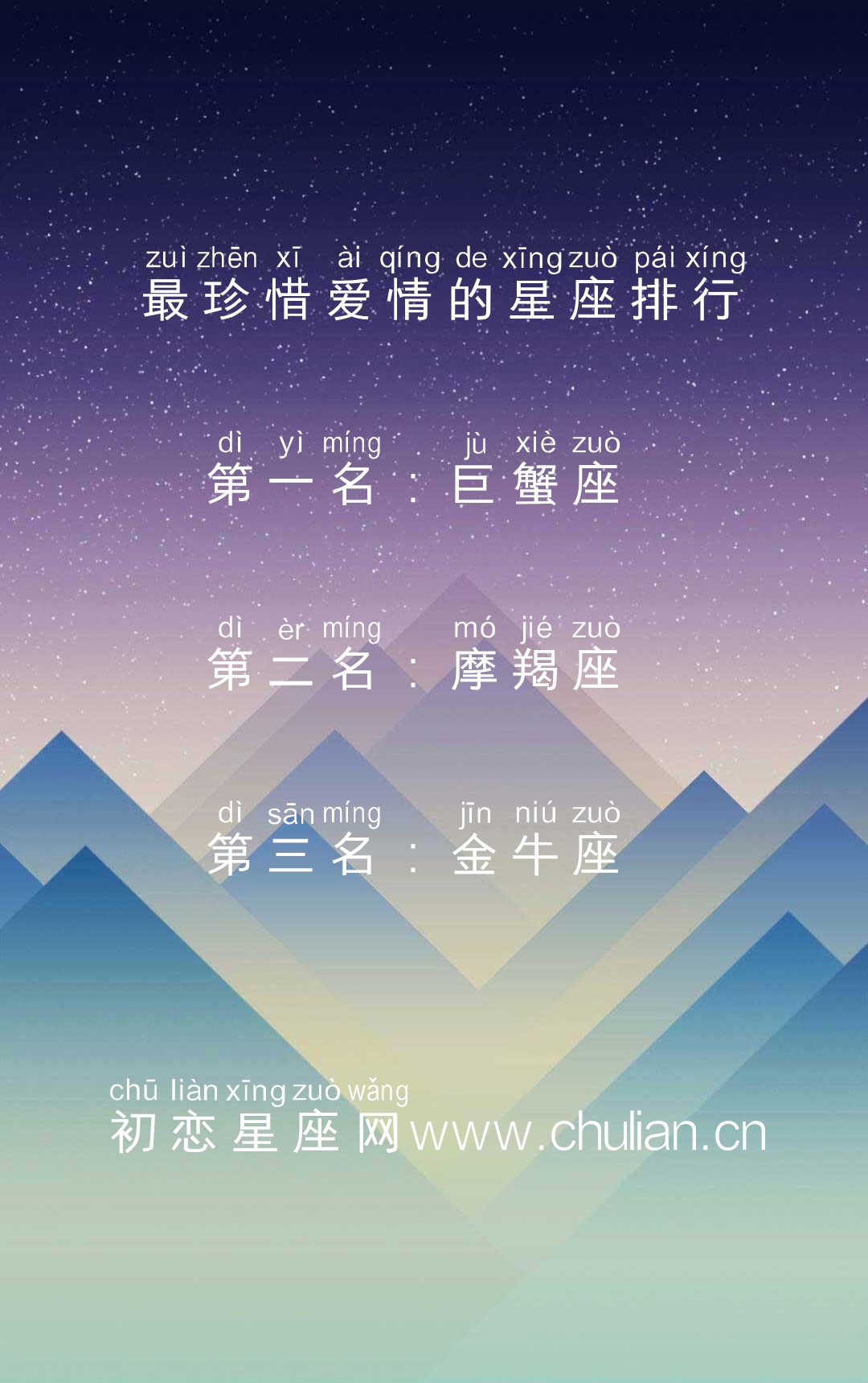 最珍惜爱情的星座排行