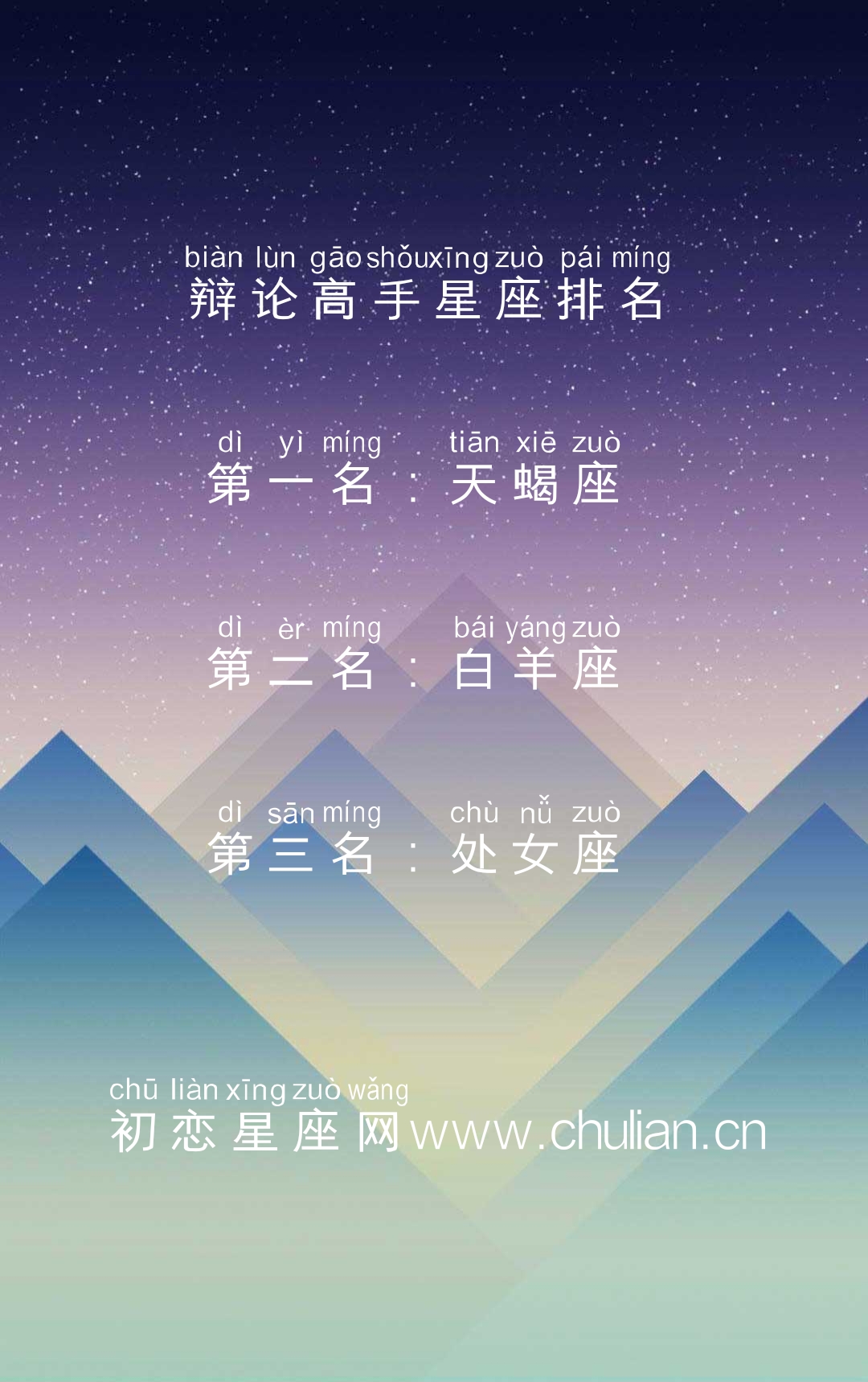 辩论高手星座排名