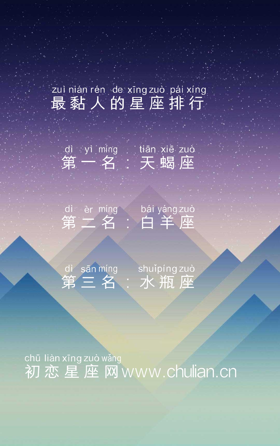 最黏人的星座排行