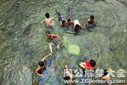 梦见家乡的河里玩水