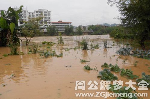 发洪水自己被淹死