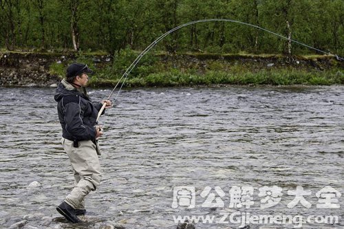 梦见家乡的河里钓鱼