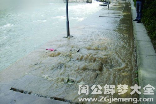 梦见排水沟水溢出来